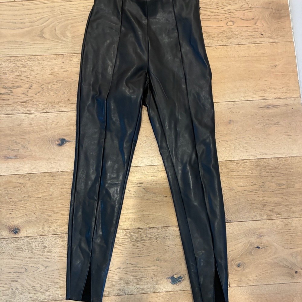 Topshop Black Faux Leather Leggings